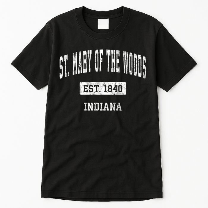 St. Mary Of The Woods Indiana In Vintage Sports Established Tall T-Shirt