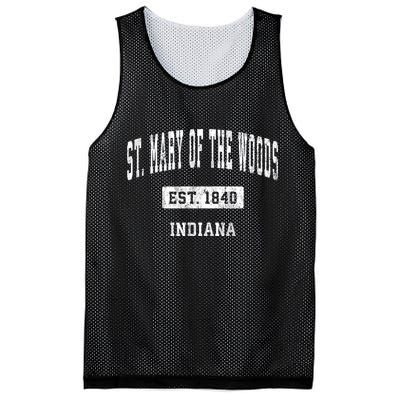 St. Mary Of The Woods Indiana In Vintage Sports Established Mesh Reversible Basketball Jersey Tank
