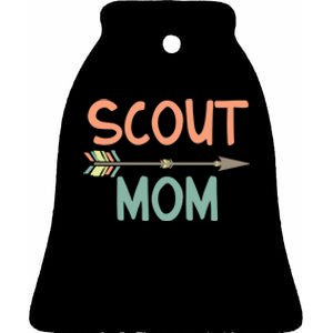 Scout Mom Of Boy & Girl Ceramic Bell Ornament