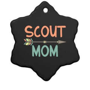 Scout Mom Of Boy & Girl Ceramic Star Ornament