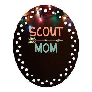 Scout Mom Of Boy & Girl Ceramic Oval Ornament