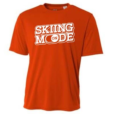 Skiing Mode On Great Gift Skier Winter Sports Ski Mountains Skiing Great Gift Cooling Performance Crew T-Shirt