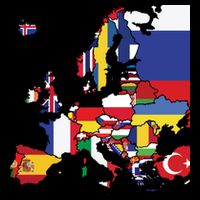 Simple Map Of Europe With Country Flags Long Sleeve Shirt