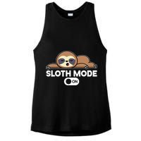 Sloth Mode On Funny Lazy Ladies PosiCharge Tri-Blend Wicking Tank