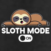 Sloth Mode On Funny Lazy 7 Panel Mesh Trucker Snapback Hat