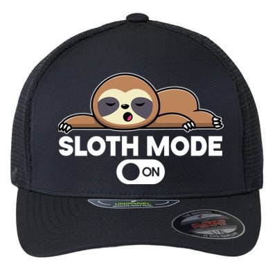 Sloth Mode On Funny Lazy Flexfit Unipanel Trucker Cap