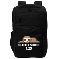 Sloth Mode On Funny Lazy Impact Tech Backpack