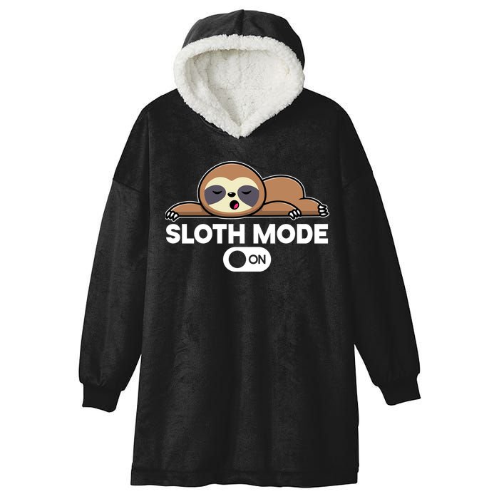 Sloth Mode On Funny Lazy Hooded Wearable Blanket