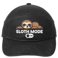Sloth Mode On Funny Lazy 7-Panel Snapback Hat
