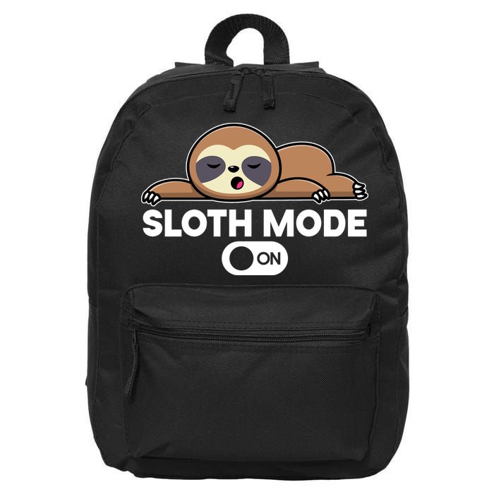 Sloth Mode On Funny Lazy 16 in Basic Backpack