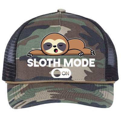 Sloth Mode On Funny Lazy Retro Rope Trucker Hat Cap