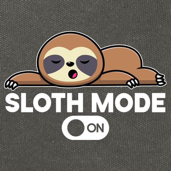 Sloth Mode On Funny Lazy Cotton Canvas Backpack