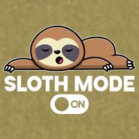 Sloth Mode On Funny Lazy Garment-Dyed Women's Muscle Tee