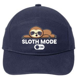 Sloth Mode On Funny Lazy 7-Panel Snapback Hat