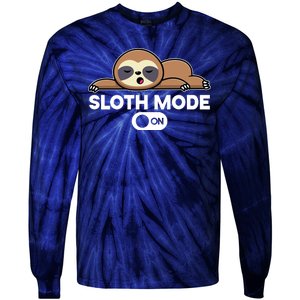 Sloth Mode On Funny Lazy Tie-Dye Long Sleeve Shirt