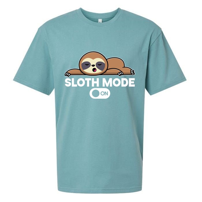Sloth Mode On Funny Lazy Sueded Cloud Jersey T-Shirt