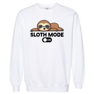 Sloth Mode On Funny Lazy Garment-Dyed Sweatshirt