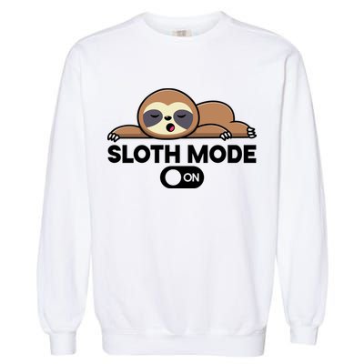 Sloth Mode On Funny Lazy Garment-Dyed Sweatshirt