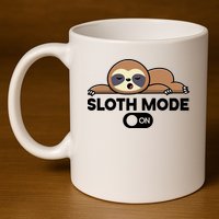 Sloth Mode On Funny Lazy 11oz C Handle Ceramic Mug
