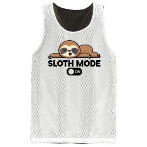 Sloth Mode On Funny Lazy Mesh Reversible Basketball Jersey Tank