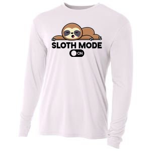 Sloth Mode On Funny Lazy Cooling Performance Long Sleeve Crew