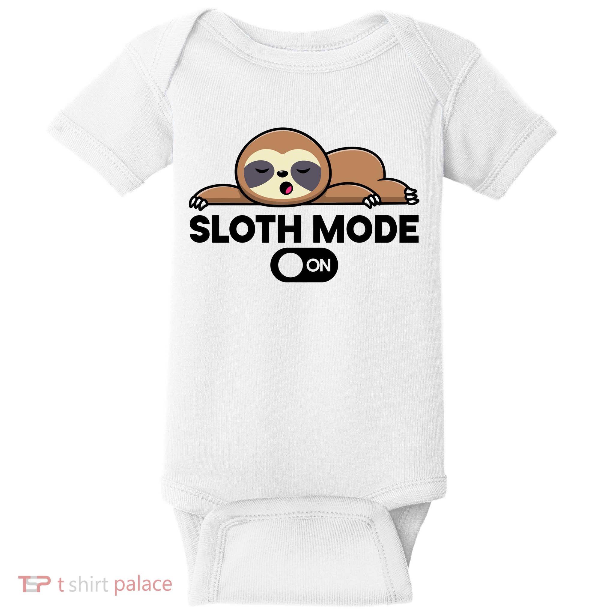 Sloth Mode On Funny Lazy Baby Bodysuit
