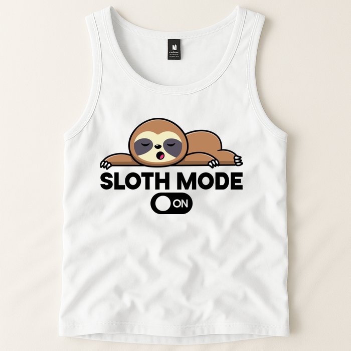 Sloth Mode On Funny Lazy Tank Top
