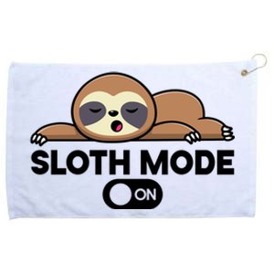 Sloth Mode On Funny Lazy Grommeted Golf Towel