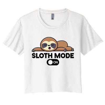 Sloth Mode On Funny Lazy Crop Top