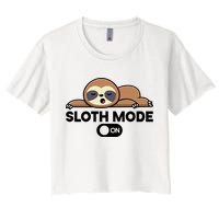 Sloth Mode On Funny Lazy Crop Top