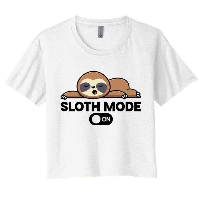 Sloth Mode On Funny Lazy Crop Top