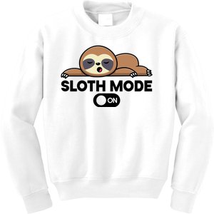 Sloth Mode On Funny Lazy Kids Sweatshirt