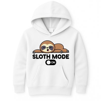 Sloth Mode On Funny Lazy Kids Hoodie