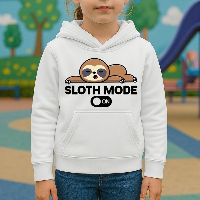 Sloth Mode On Funny Lazy Kids Hoodie
