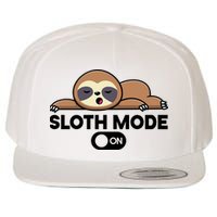 Sloth Mode On Funny Lazy Wool Snapback Cap