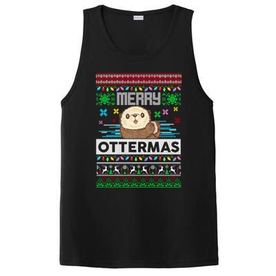 Sloth Merry Ottermas Christmas Ugly Sweater Gift PosiCharge Competitor Tank