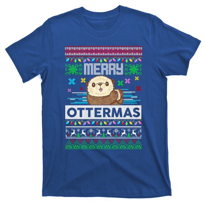 Sloth Merry Ottermas Christmas Ugly Sweater Gift T-Shirt