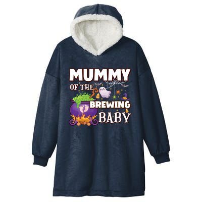 Spooky Mama Of Brewing Halloween Theme Shower Gift Hooded Wearable Blanket