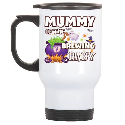 Spooky Mama Of Brewing Halloween Theme Shower Gift Stainless Steel Travel Mug