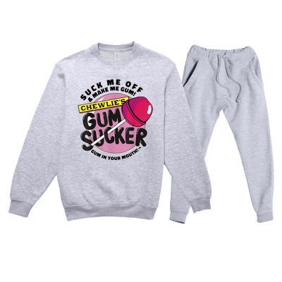 Suck Me Off & Make Me Gum Sucker In Your Mouth Premium Crewneck Sweatsuit Set