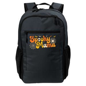 Spooky Mama Outfit Witch Mom Halloween Retro Groovy Gift Daily Commute Backpack