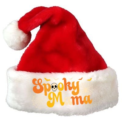 Spooky Mama Outfit Witch Mom Halloween Retro Groovy Gift Premium Christmas Santa Hat