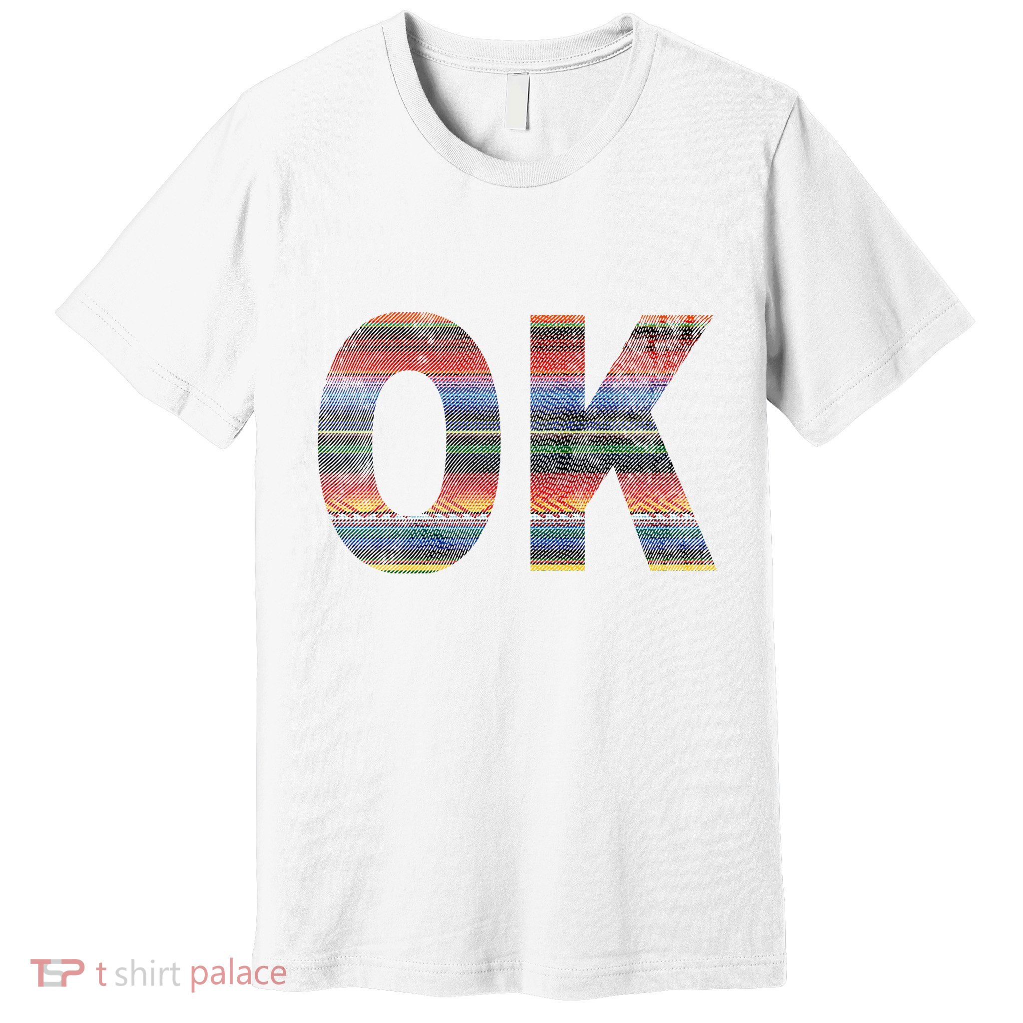 Serape Mexican Ok State Of Oklahoma Distressed Premium T-Shirt