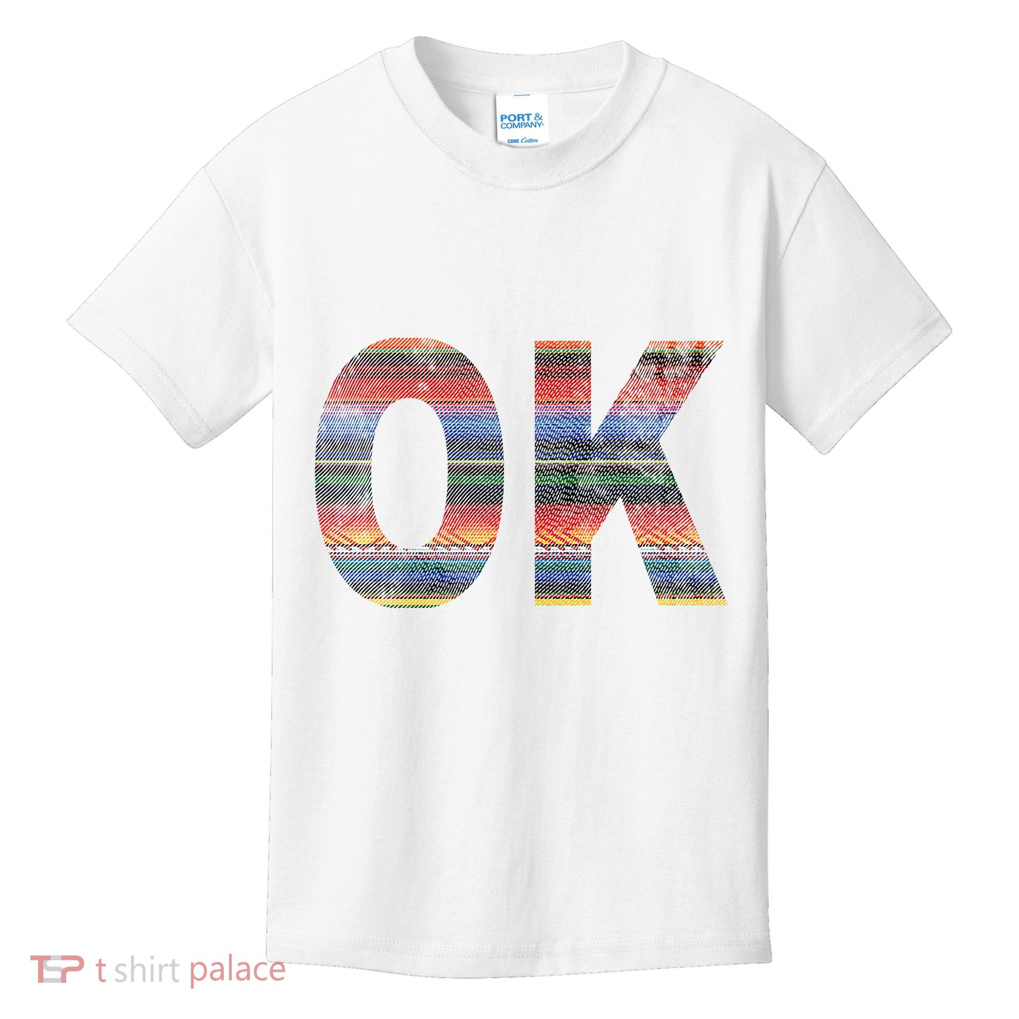 Serape Mexican Ok State Of Oklahoma Distressed Kids T-Shirt