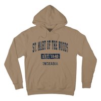 St. Mary Of The Woods Indiana In Vintage Established Hoodie