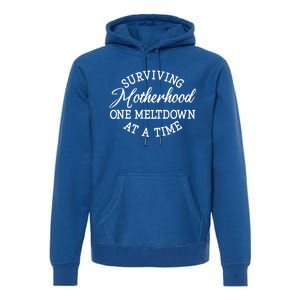 Surviving Motherhood One Meltdown At A Time Gift Premium Hoodie