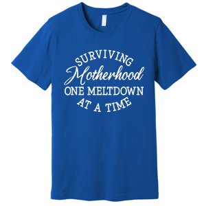 Surviving Motherhood One Meltdown At A Time Gift Premium T-Shirt