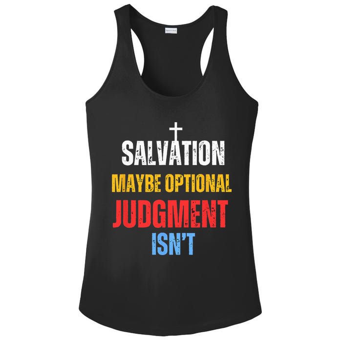 Salvation Maybe Optional Judgment Isn’t Christian Ladies PosiCharge Competitor Racerback Tank