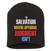 Salvation Maybe Optional Judgment Isn’t Christian Short Acrylic Beanie