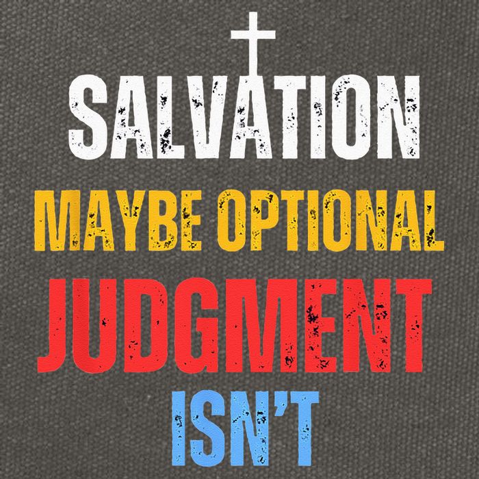 Salvation Maybe Optional Judgment Isn’t Christian Cotton Canvas Backpack